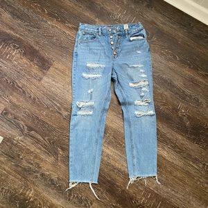 Free People Distressed Cropped Jeans Size 29